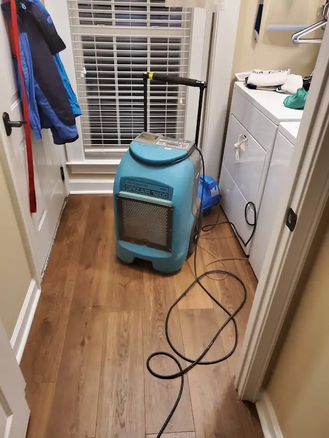 Commercial dehumidifier deployed for Flood Damage Cleanup in Spring Hill